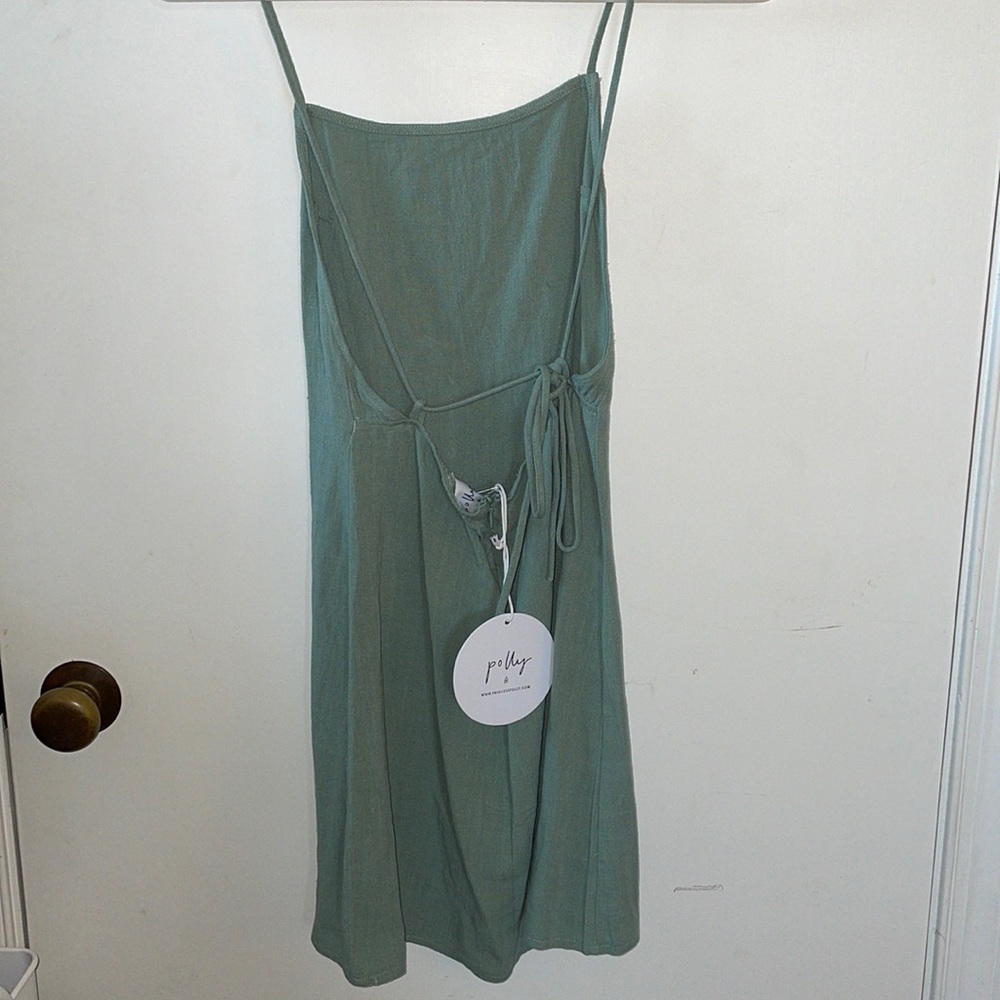 NWT PRINCESS POLLY SINCLAIR MINI DRESS Sage Green Size 4 Never Worn
